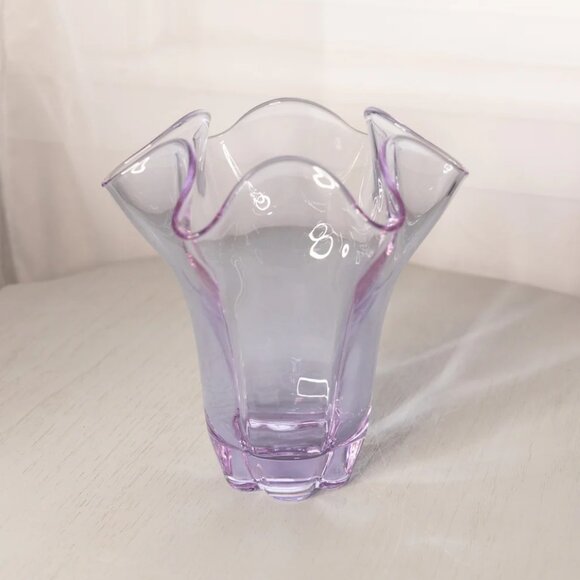 Vintage Large Neodymium Purple Glass Vase